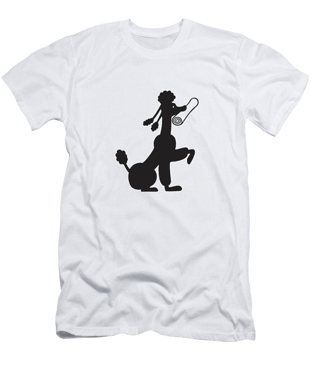 Silhouette of a Poodle Csa Images T-Shirt