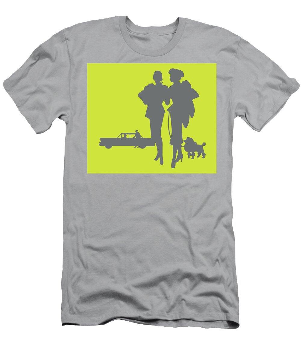 Silhouette of Two Women and Car Csa Images T-Shirt