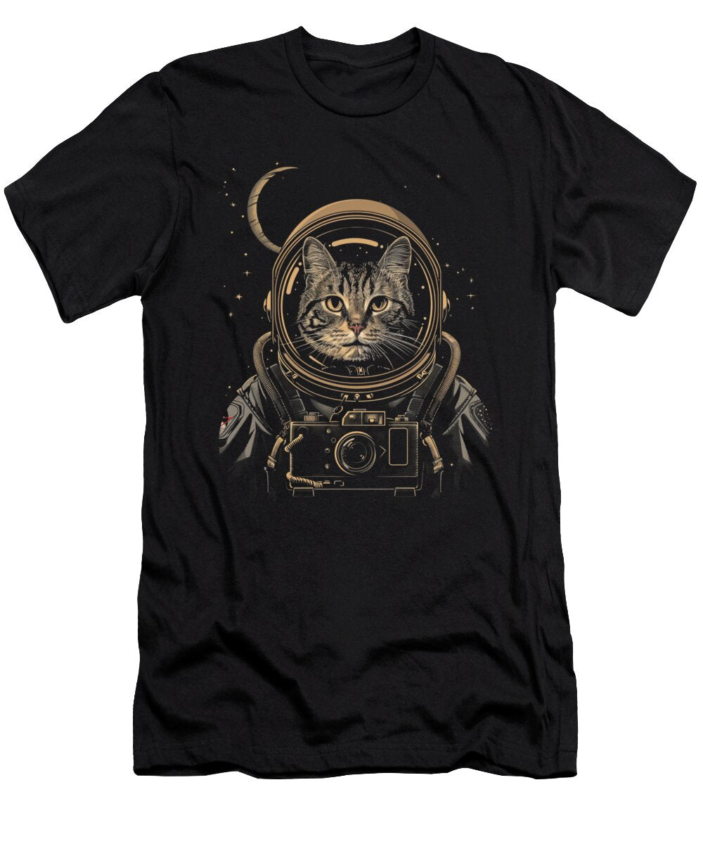 Sippin with Whiskers Goats Cat Boba Danial Landes Art T-Shirt