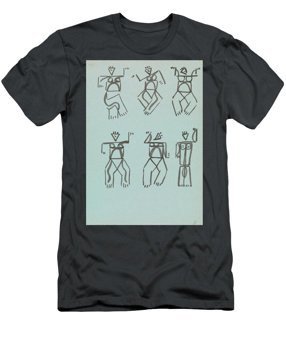 Six Studies of Dancing Figures Art Henri Gaudierbrzeska French T-Shirt