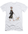Skeleton Poodle Dog Walking Halloween Women Studi Alex T-Shirt