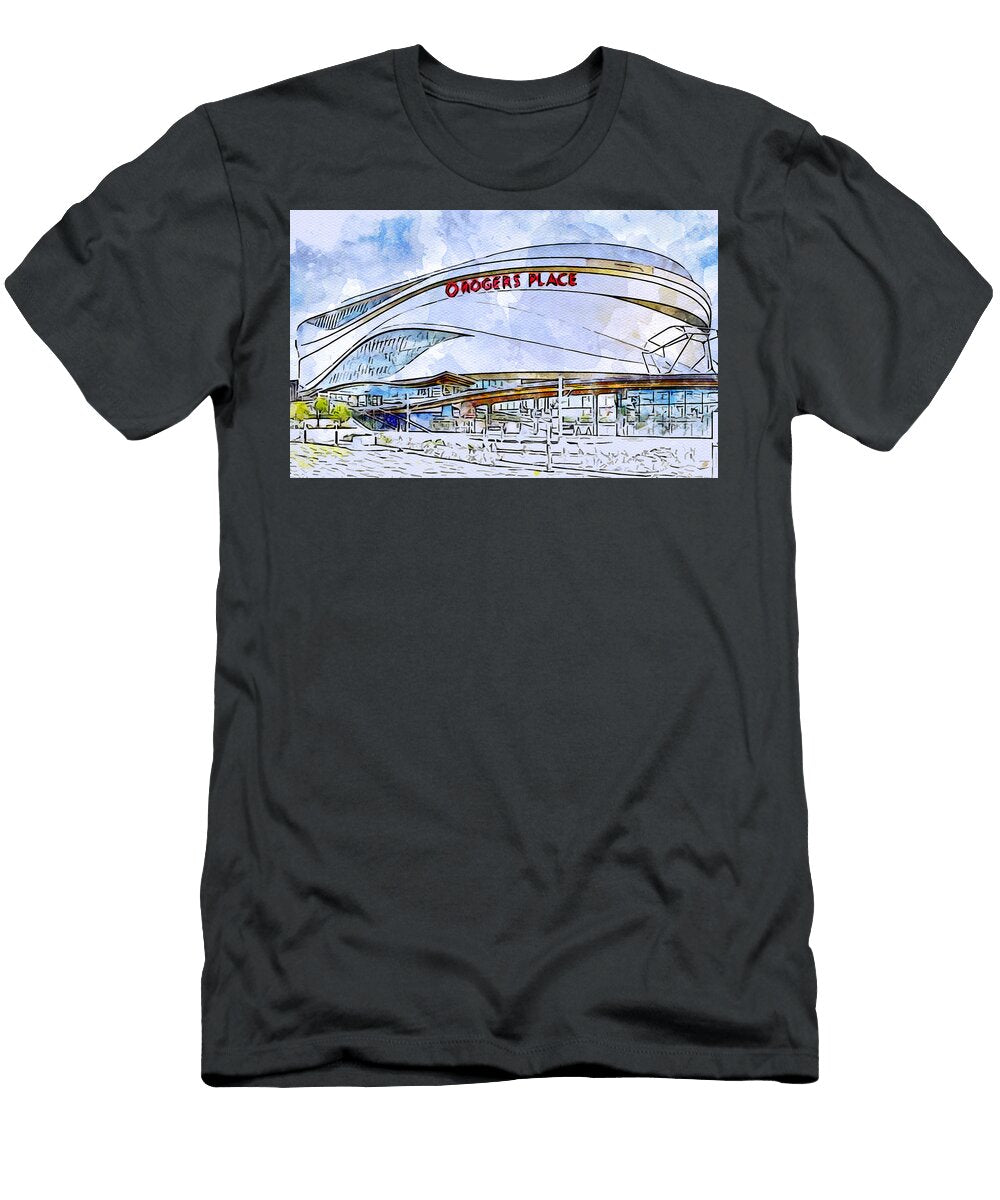 Sketch 499 Rogers Place Edmonton Oilers Canadian Hockey Arena Alberta Canada Stadium NHL Edgar Dorice T-Shirt
