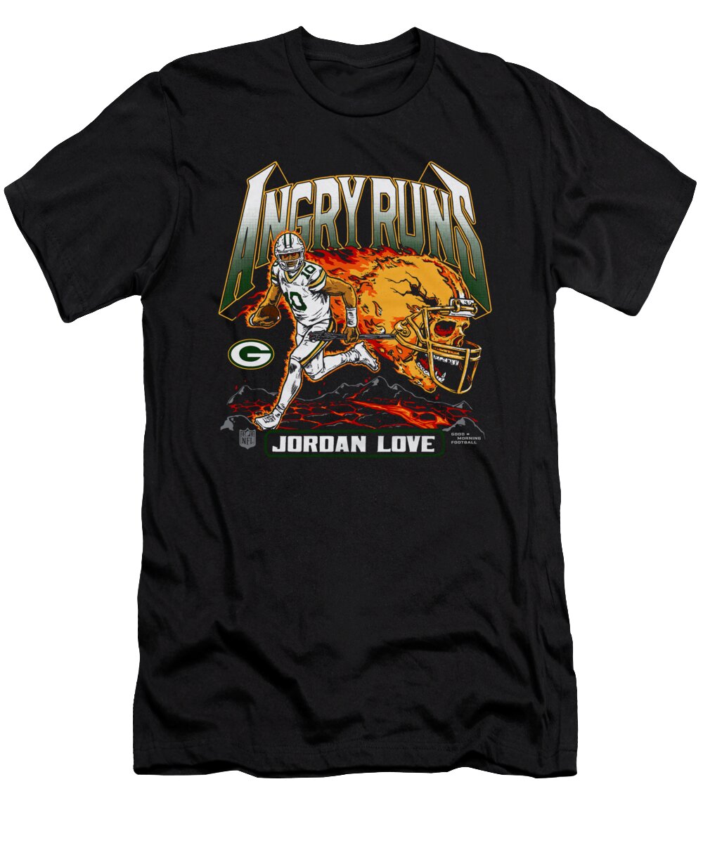 Skull Jordan Love Green Bay Packers Angry Runs 2025 Skull Jordan Love Green Bay Packers Angry Runs 2025 T-Shirt
