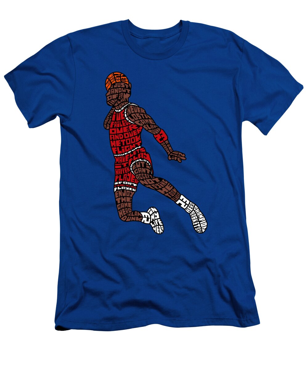 Slamdunk Basketball Calligram Vicky Rahmawati T-Shirt