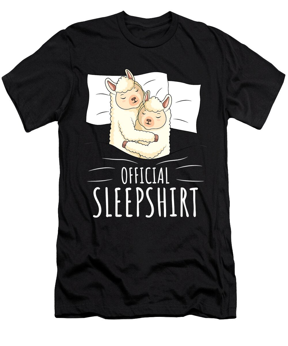 Sleeping Alpaca Llama Lover Napping Official Sleep Grover Mcclure T-Shirt