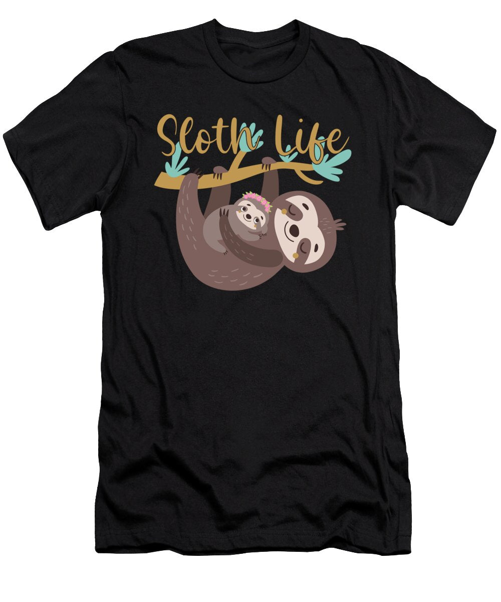 Sloth Life 2021 Funny Sloth Quote Licensed Art T-Shirt