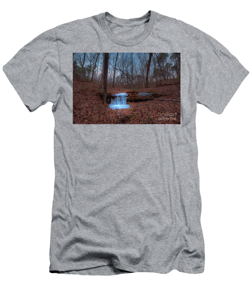 Small Frozen Waterfall Larry Braun T-Shirt