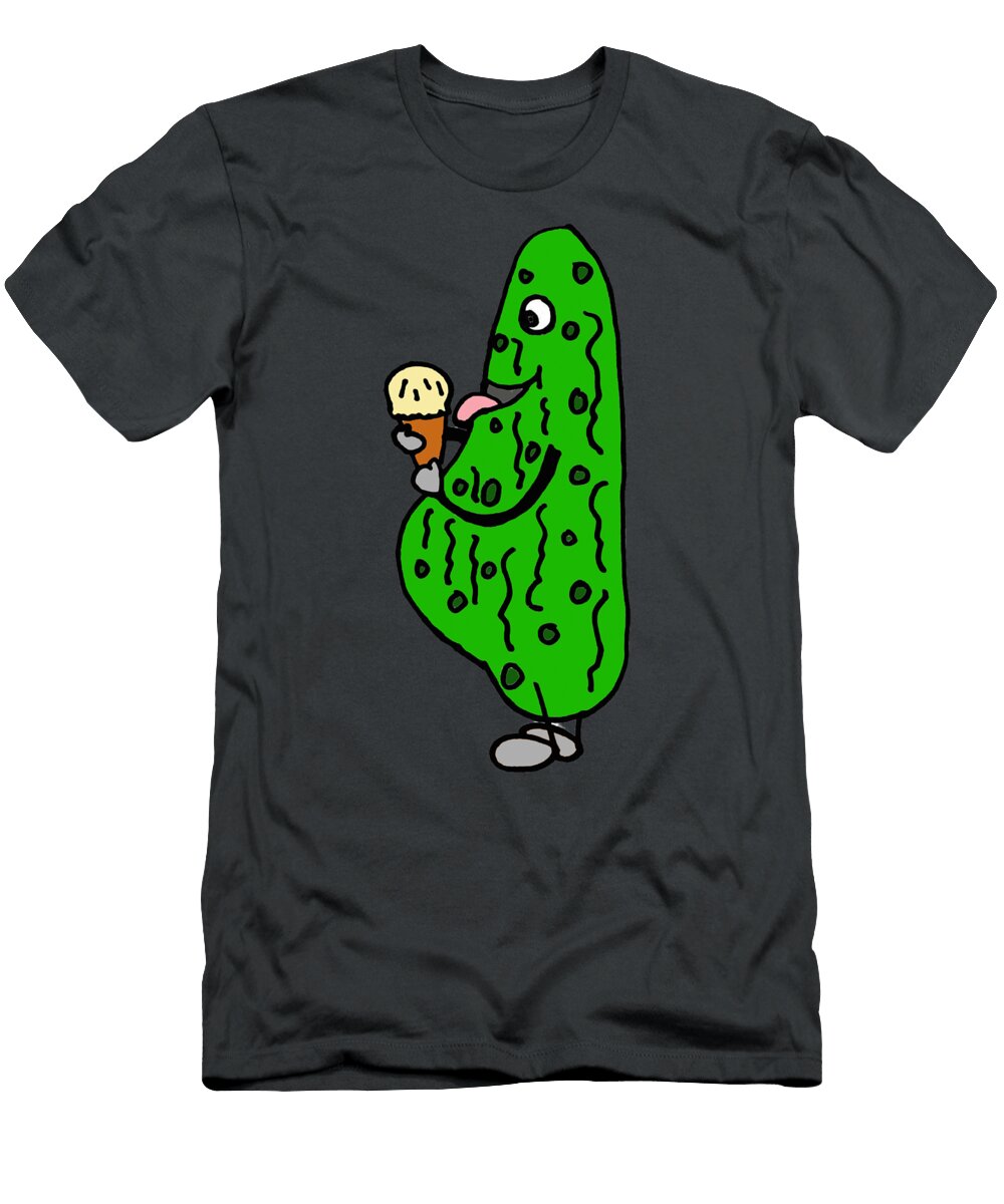 Smileteesfunnya Funny Pregnant Pickle Eating Ice Cream Ariyax Dougl T-Shirt