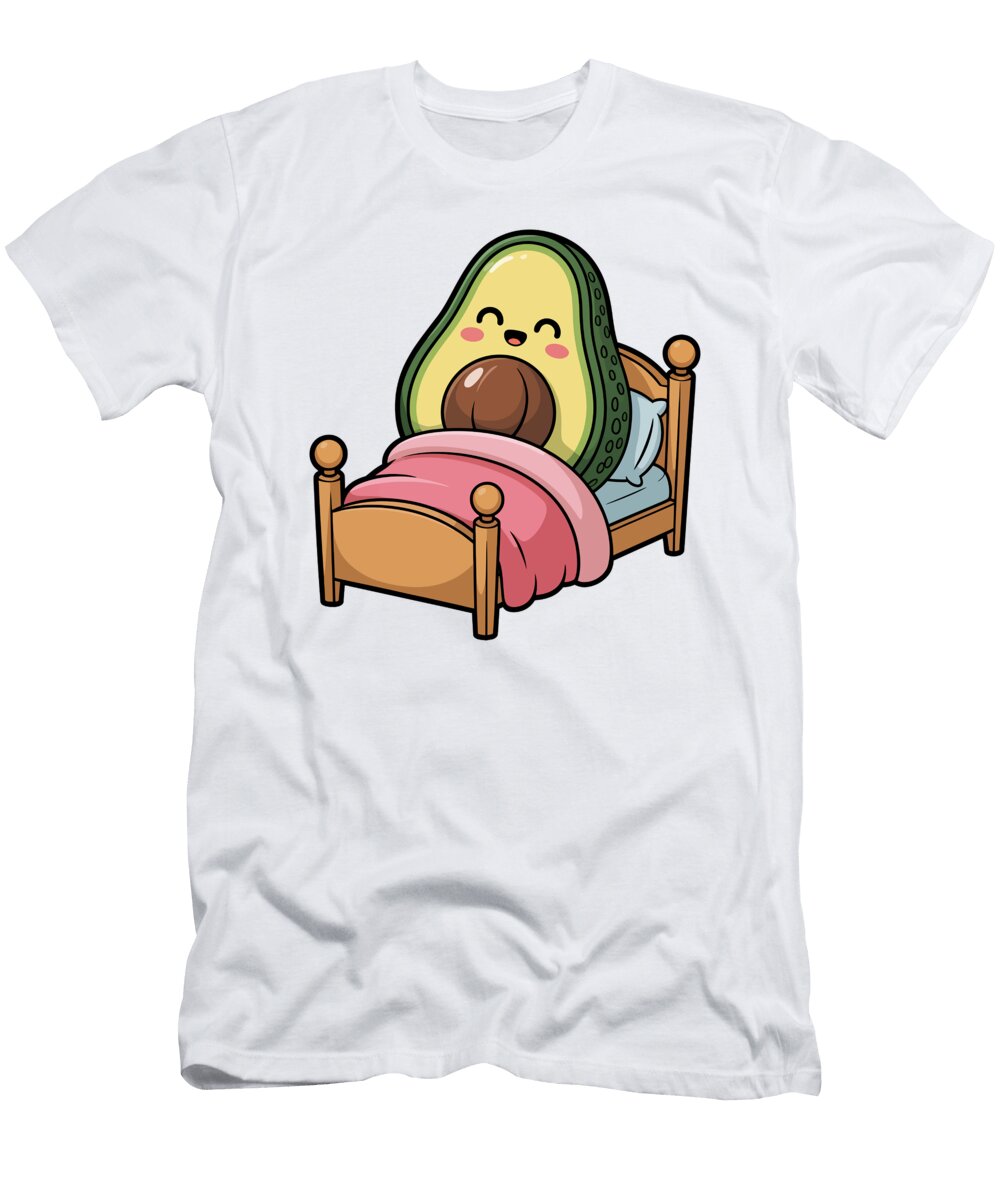 Smiling Avocado in Bed Joanna Redesiuk T-Shirt