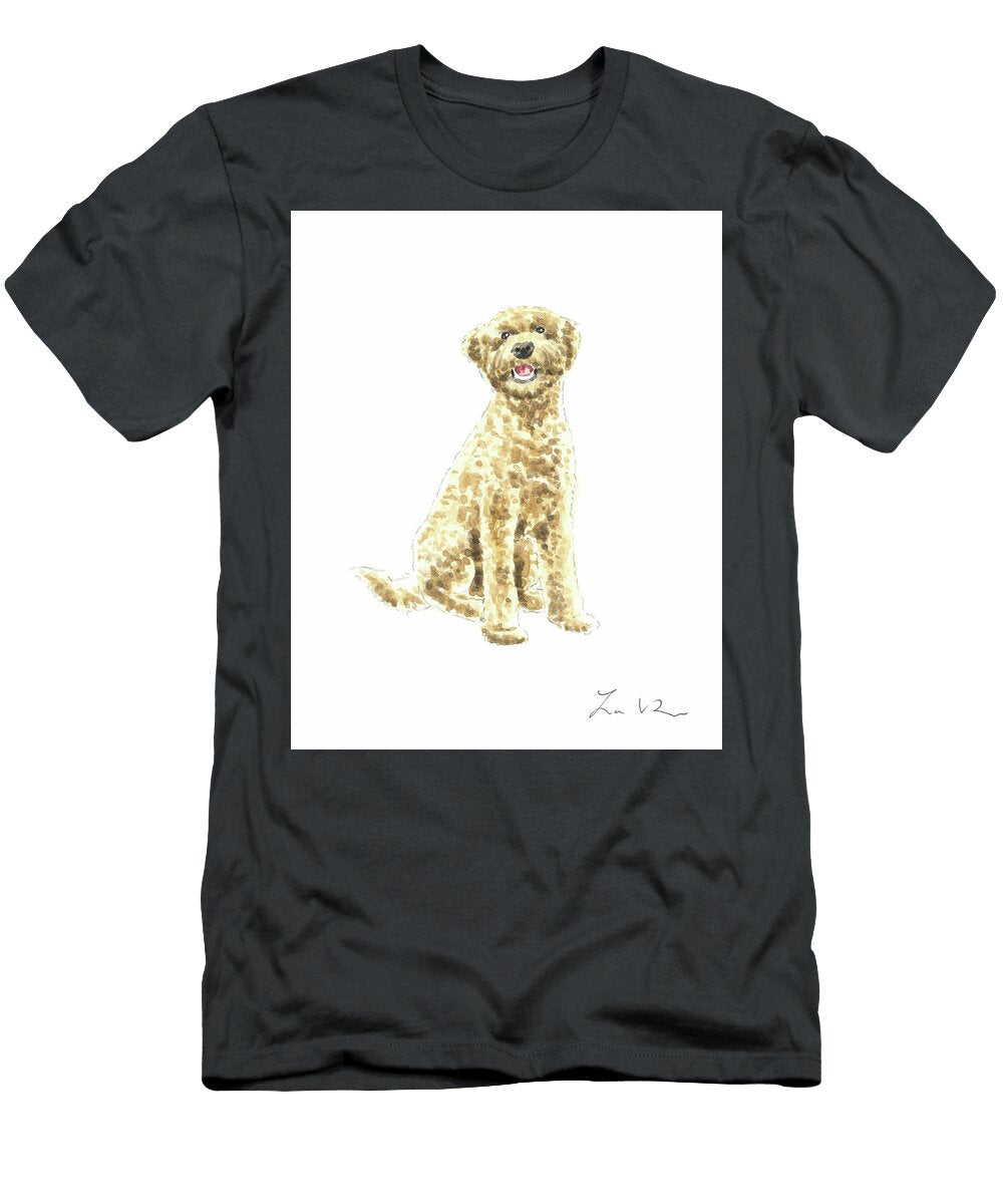 Smiling Golden Doodle Dog No 1 Laura Row T-Shirt