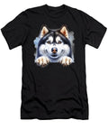 Smiling Husky Dog Art for Animal Lovers Heidi Joyce T-Shirt