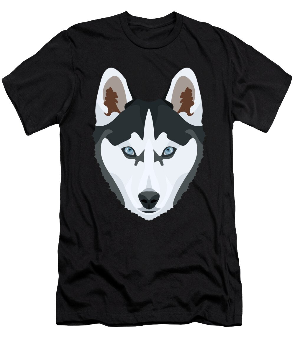 Smiling Husky Greenoptix T-Shirt