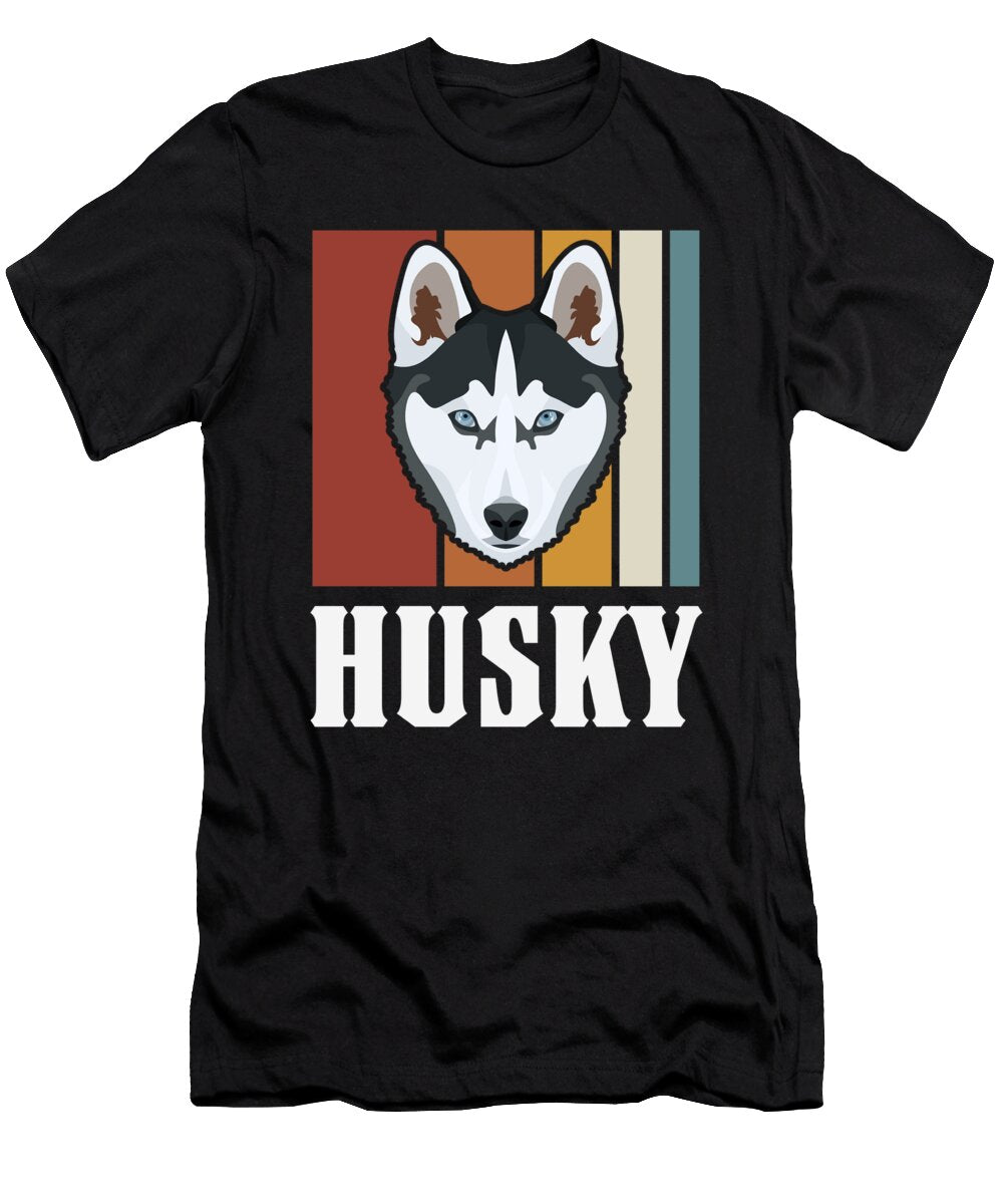 Smiling Husky Retro Greenoptix T-Shirt