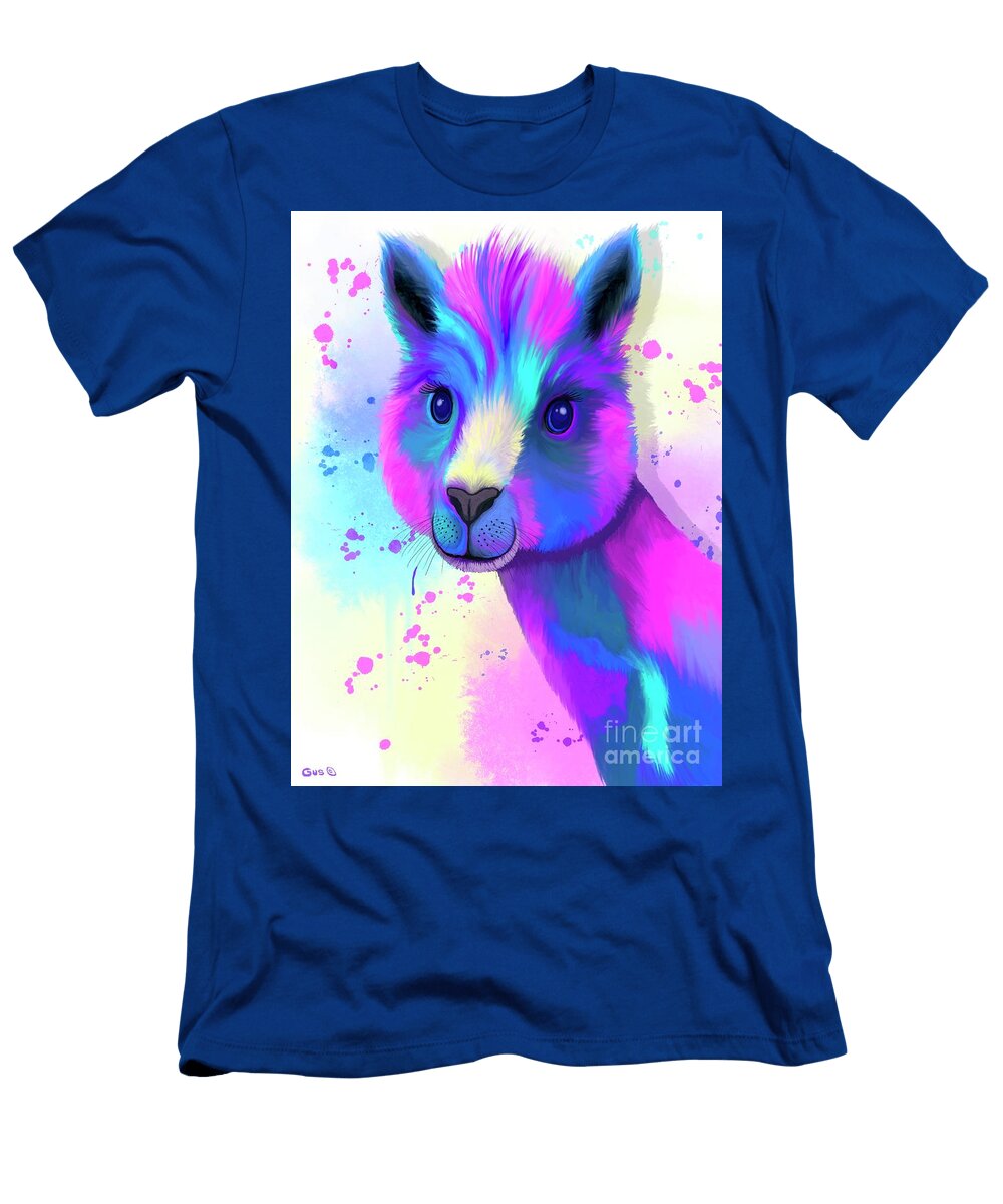 Smiling Rainbow Alpaca Nick Gustafson T-Shirt