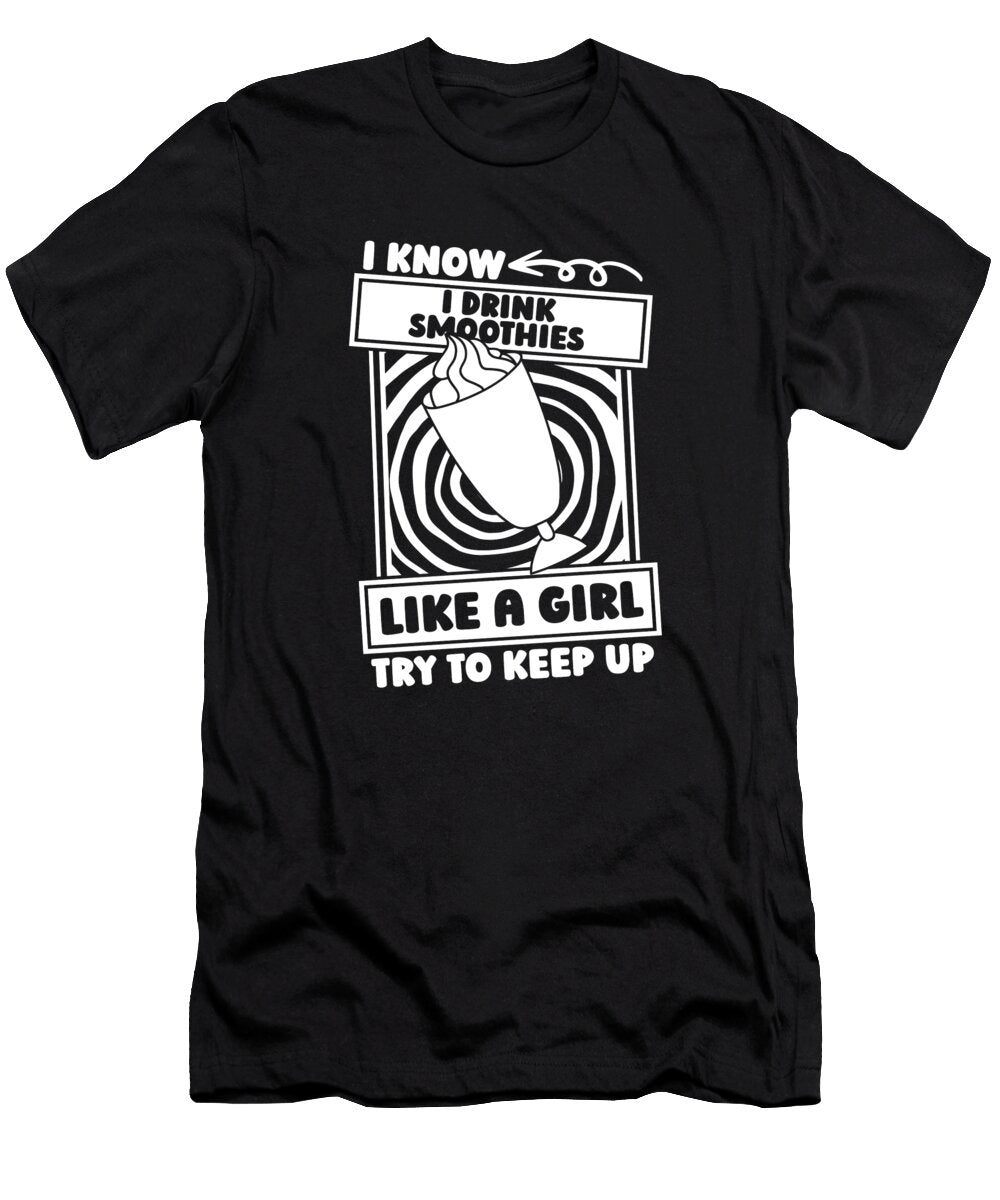 Smoothie Girl Fruit Shake Drink Smoothie Crazy Squirrel T-Shirt