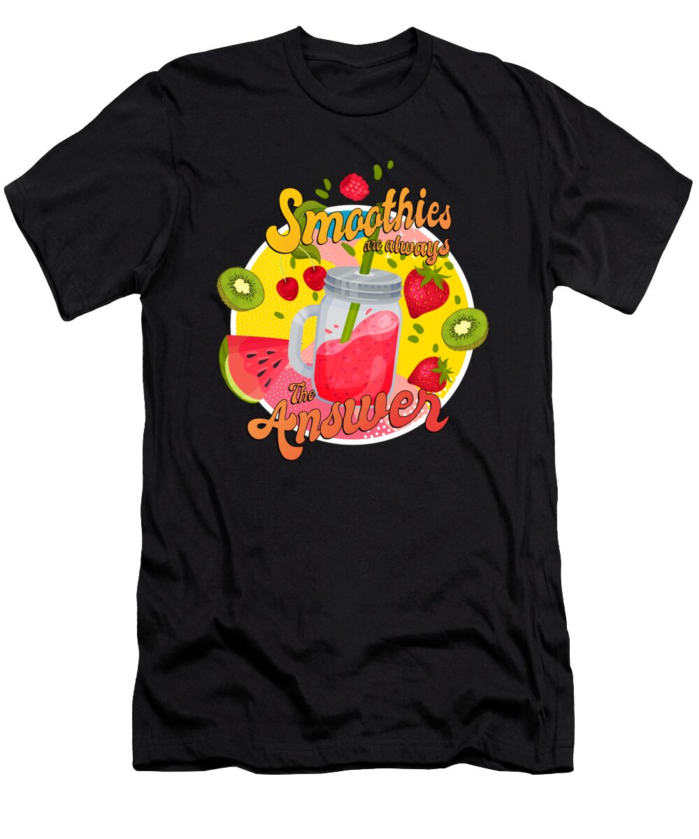 Smoothies Are Always the Answer Smoothie Moon T-Shirt