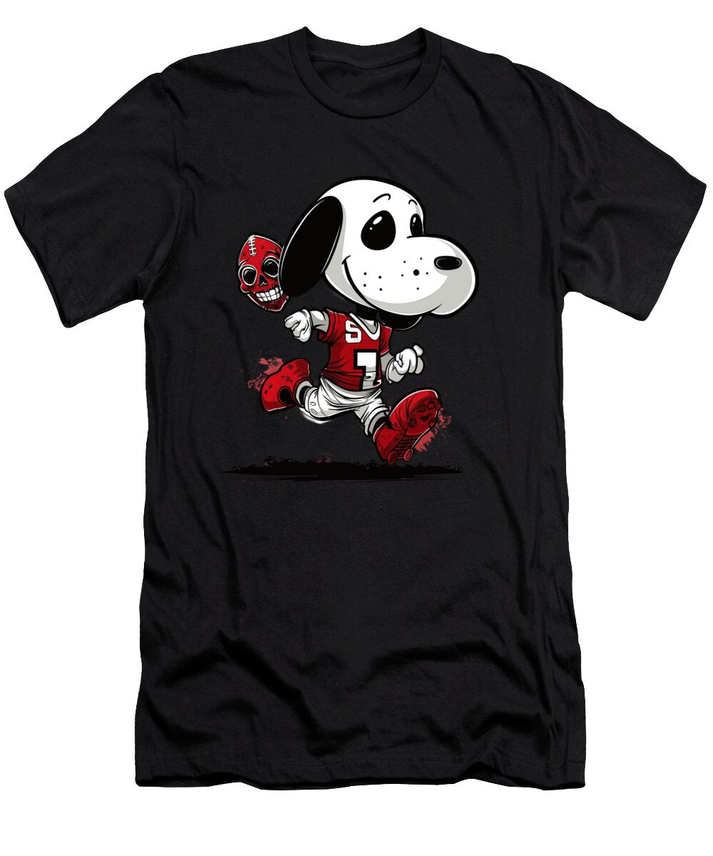 Snoopy Vs Atlanta Braves Cartoons Confrontation Course Mizorey T-Shirt