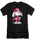 Snoopy Vs Los Angeles Angels Lineman Laughing Luck Cecils Willis T-Shirt