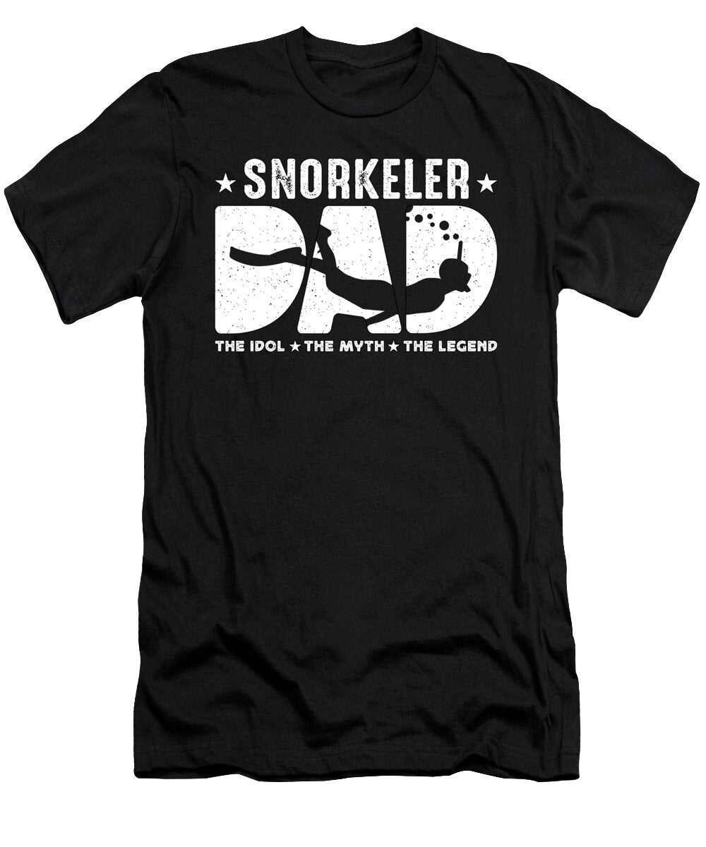 Snorkeler Dad the Idol the Myth the Legend Swimmer Tshirtconcepts Marvin Poppe T-Shirt