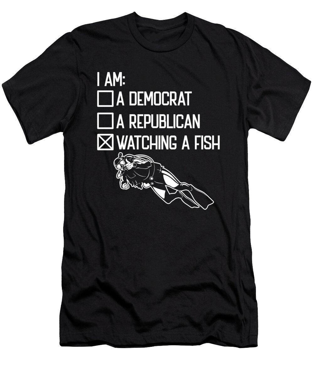 Snorkeling Diver Crazy Squirrel T-Shirt