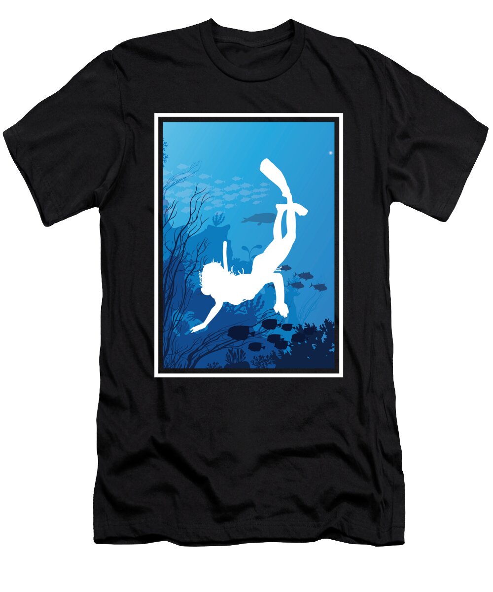 Snorkeling Diving Sea Ocean Divers Swimming Underwater Artboard Gift Thomas Larch T-Shirt