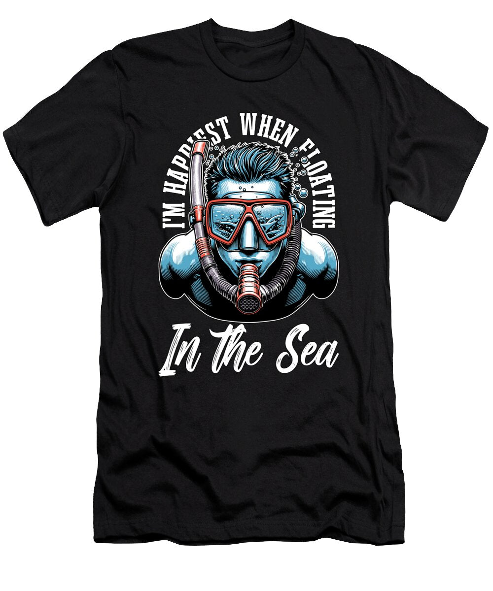 Snorkeling Im Happiest When Floating Swimming Tshirtconcepts Marvin Poppe T-Shirt
