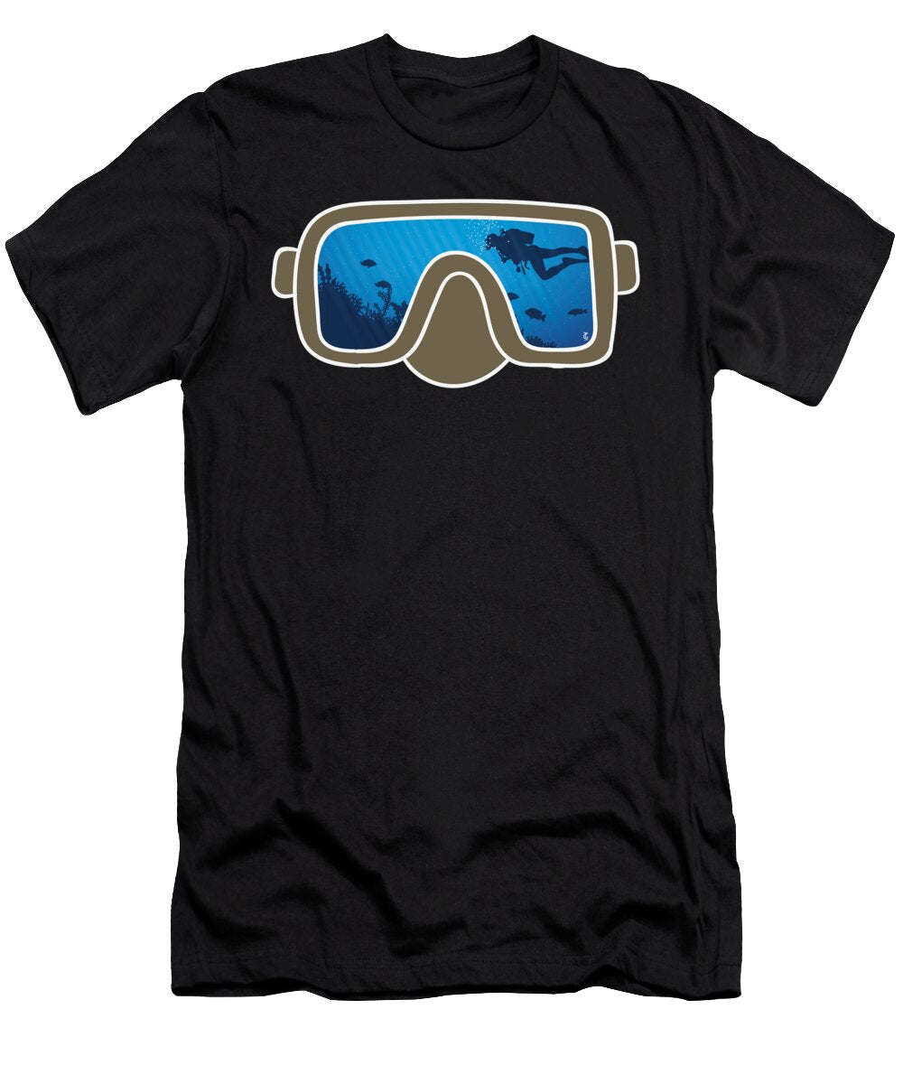 Snorkeling Mask Ocean Deep Underwater Marine Diver Thomas Larch T-Shirt