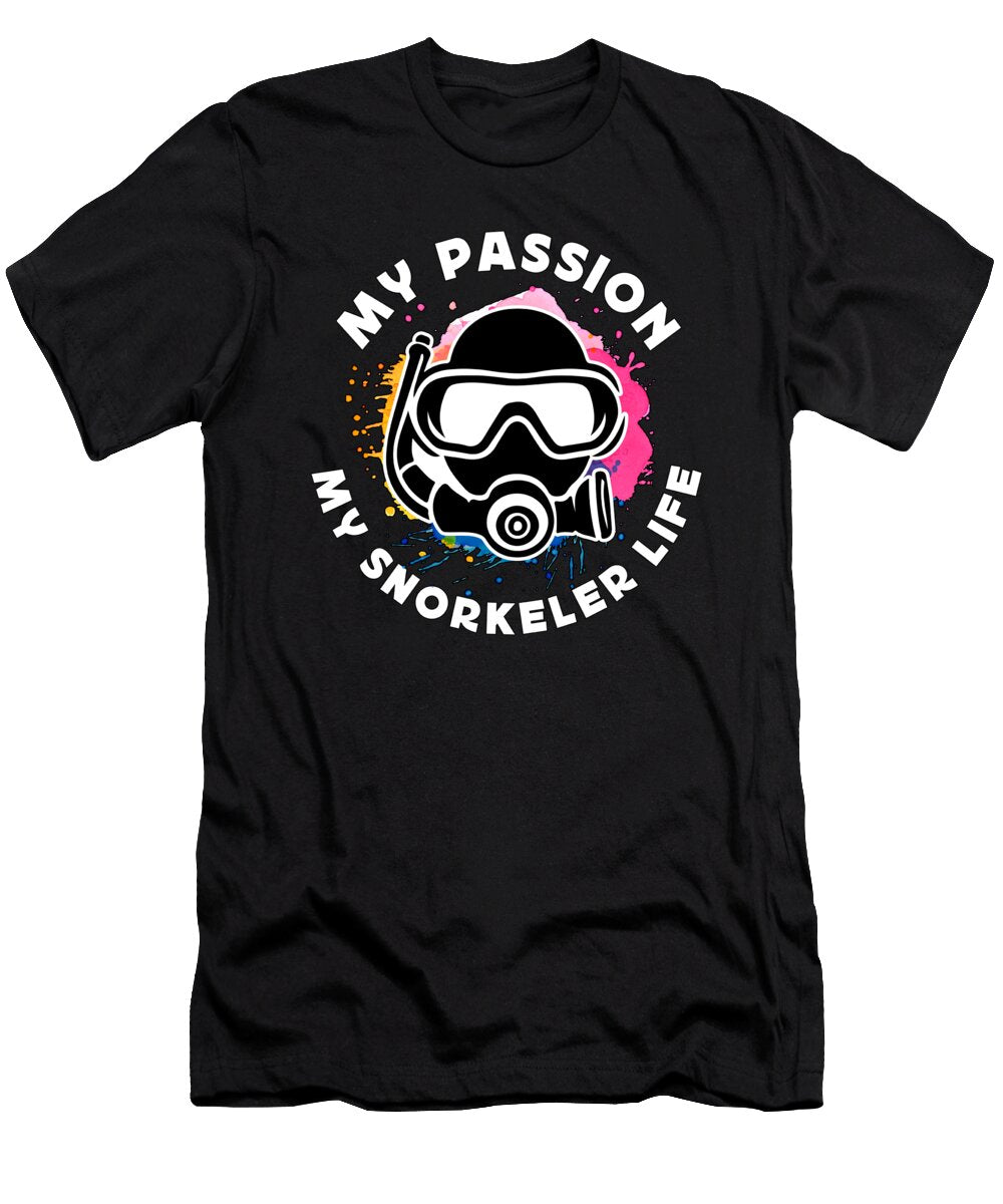 Snorkeling My Passion My Snorkeler Water Sports Tshirtconcepts Marvin Poppe T-Shirt