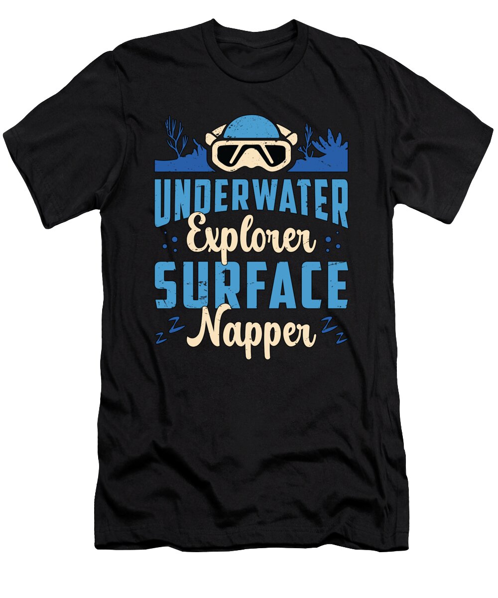 Snorkeling Underwater Explorer Marine Biologist Tshirtconcepts Marvin Poppe T-Shirt