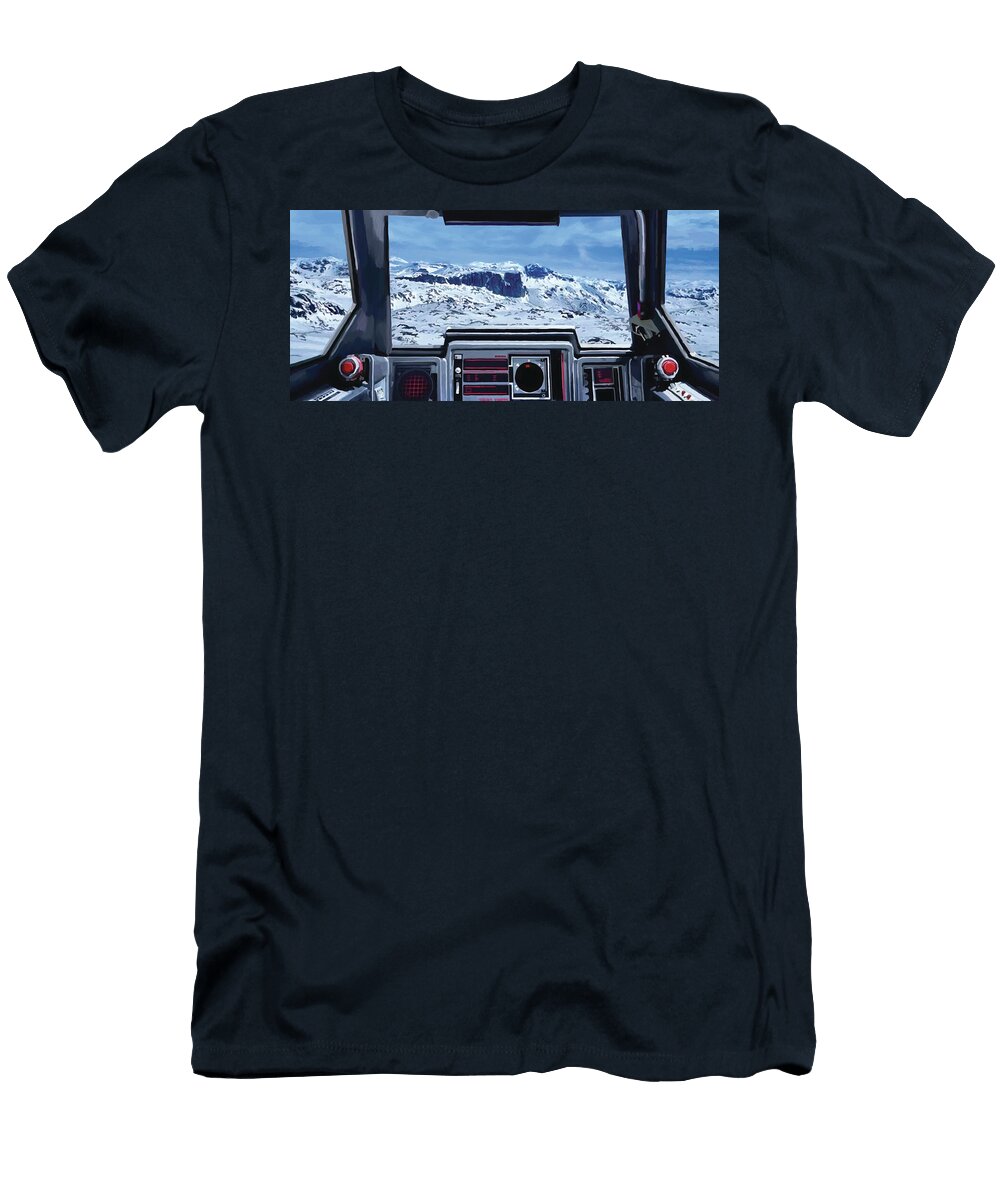 Snowspeeder Cockpit on Hoth Mitch Boyce T-Shirt