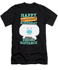 Social Distancing Gift Happy September Birthday From a Poodle Social Distance Orange Pieces T-Shirt