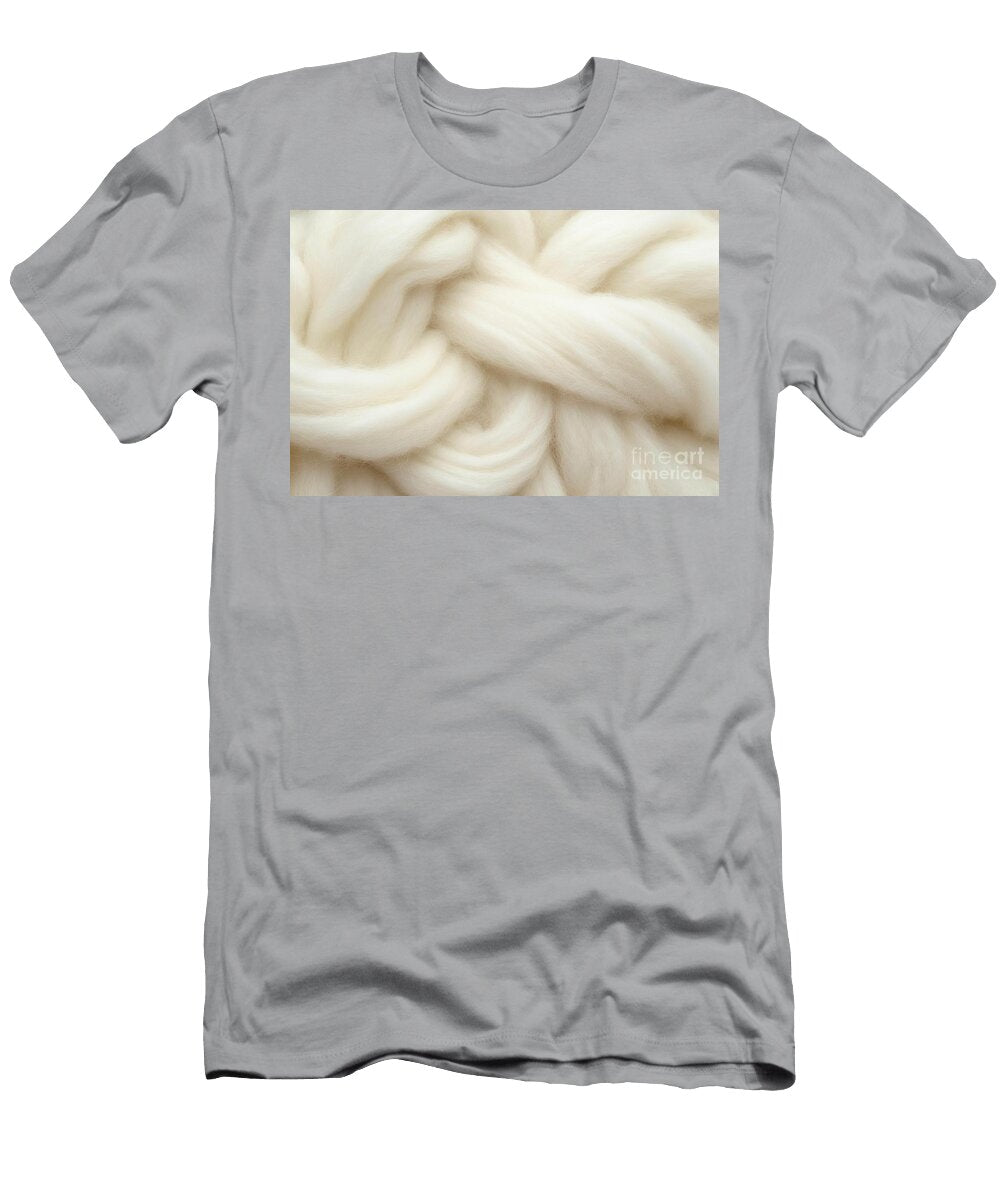 Soft White Wool Texture As Background Closeup N Akkash T-Shirt