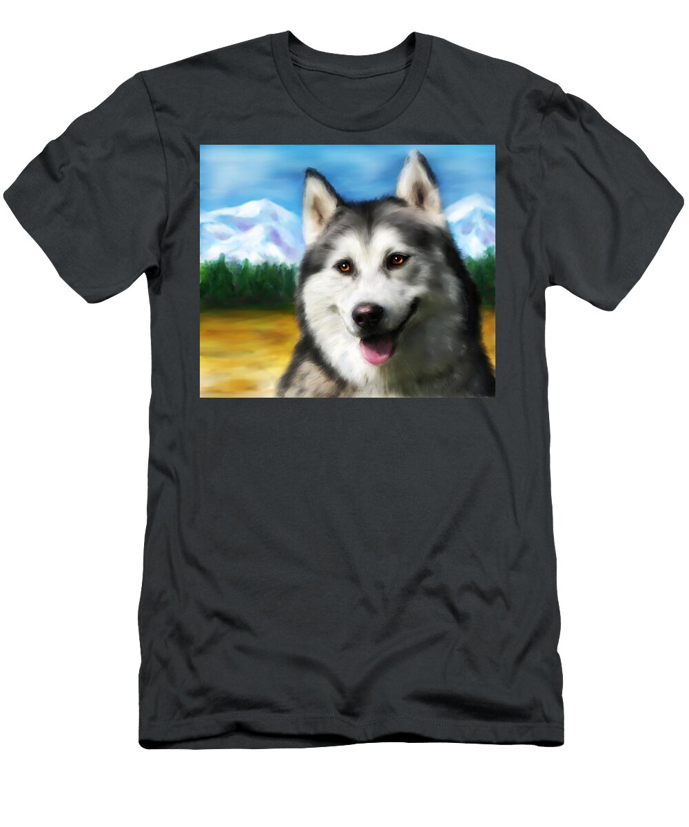 Solar Siberian Husky Michelle Wrighton T-Shirt
