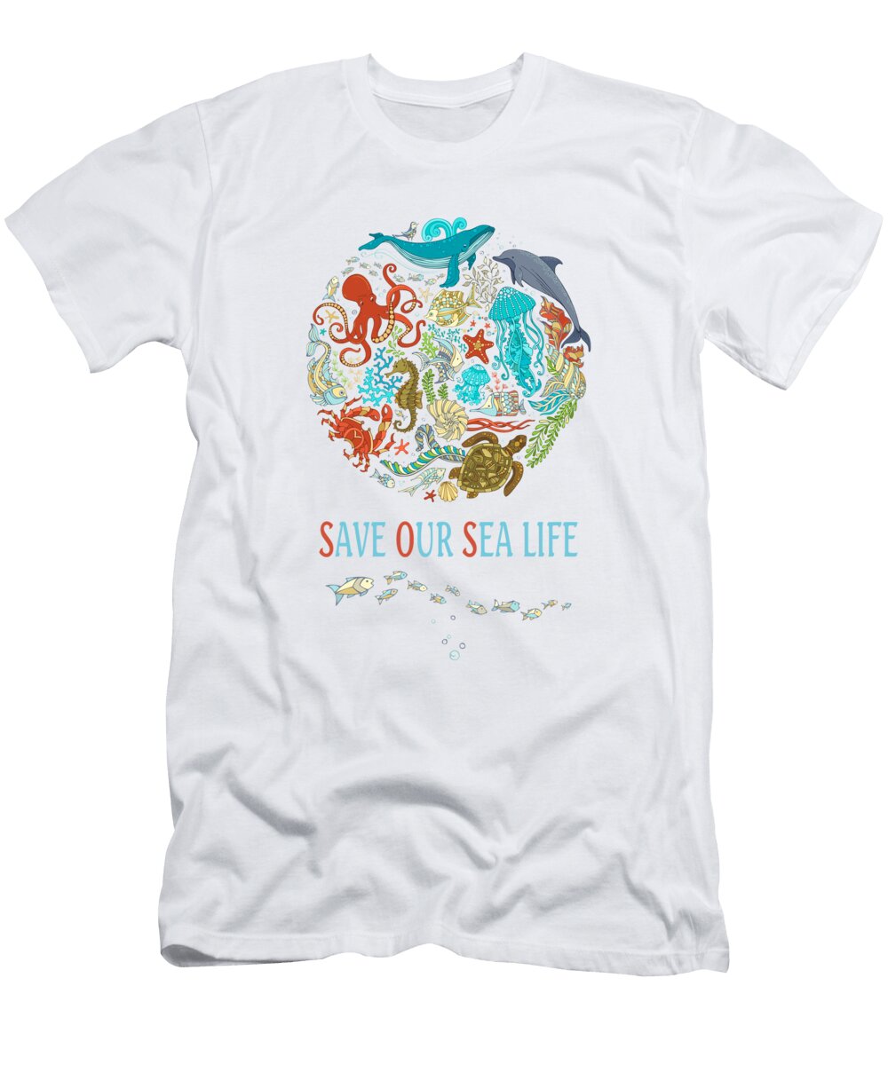 Sos Save Our Sea Life Amanda Lakey T-Shirt