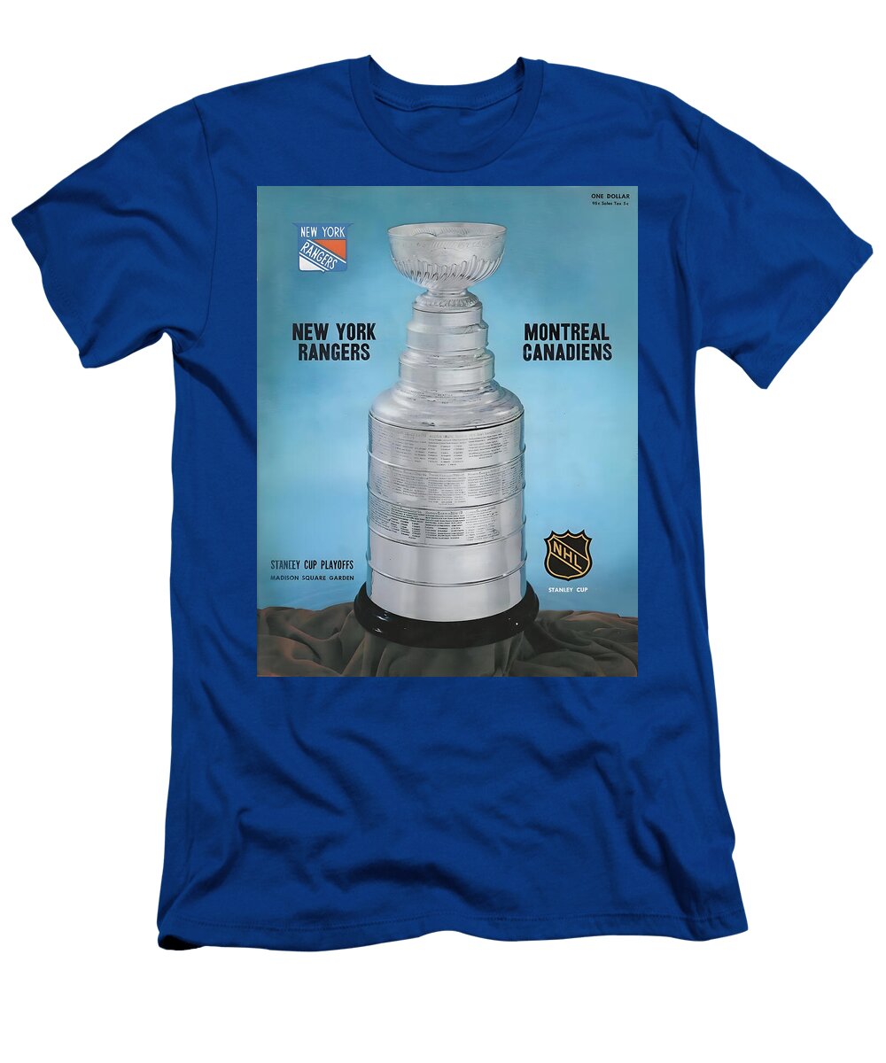 Sp449 Hockey Stanley Cup Playoffs Rangers Vs Canadiens 1969 Vintage Sports Posters T-Shirt