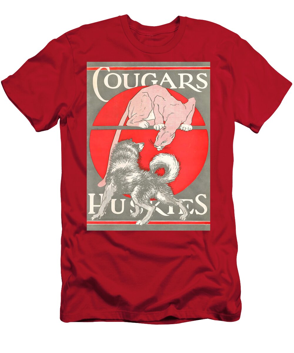 Sp632 American Football Washington Vs Washington State 1927 Vintage Sports Posters T-Shirt