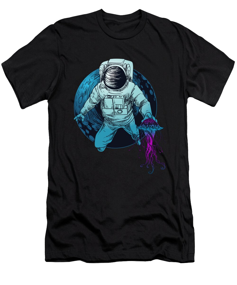 Space Astronaut Funny Underwater Diver Jellyfish Thomas Larch T-Shirt