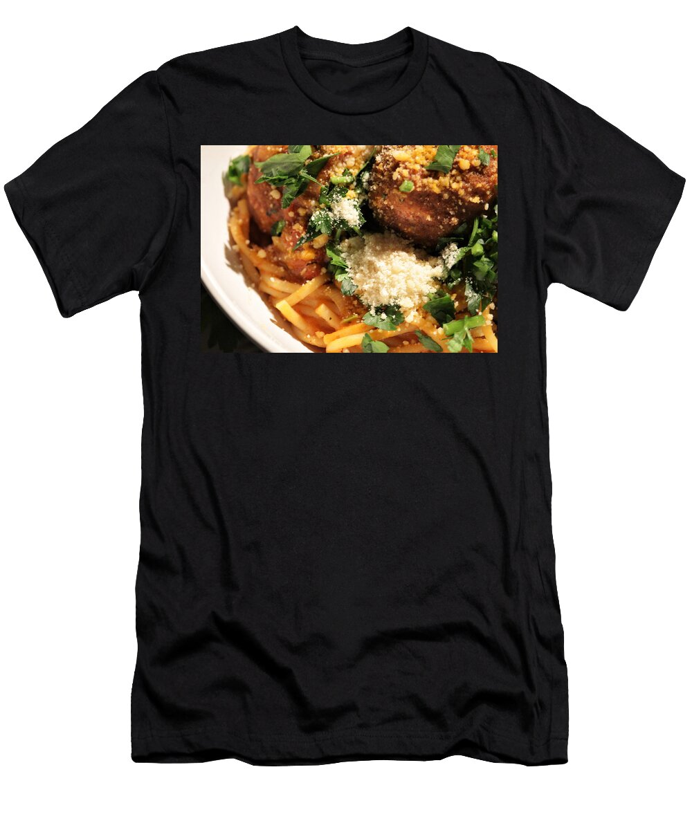 Spaghetti and Meatballs Closeup Shana Rowe Jackson T-Shirt