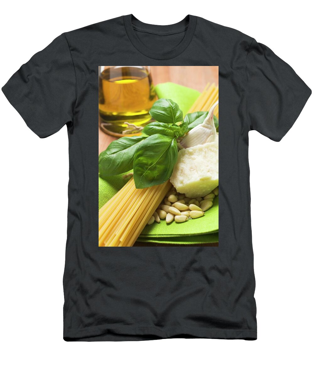 Spaghetti and Pesto Ingredients Foodcollection T-Shirt