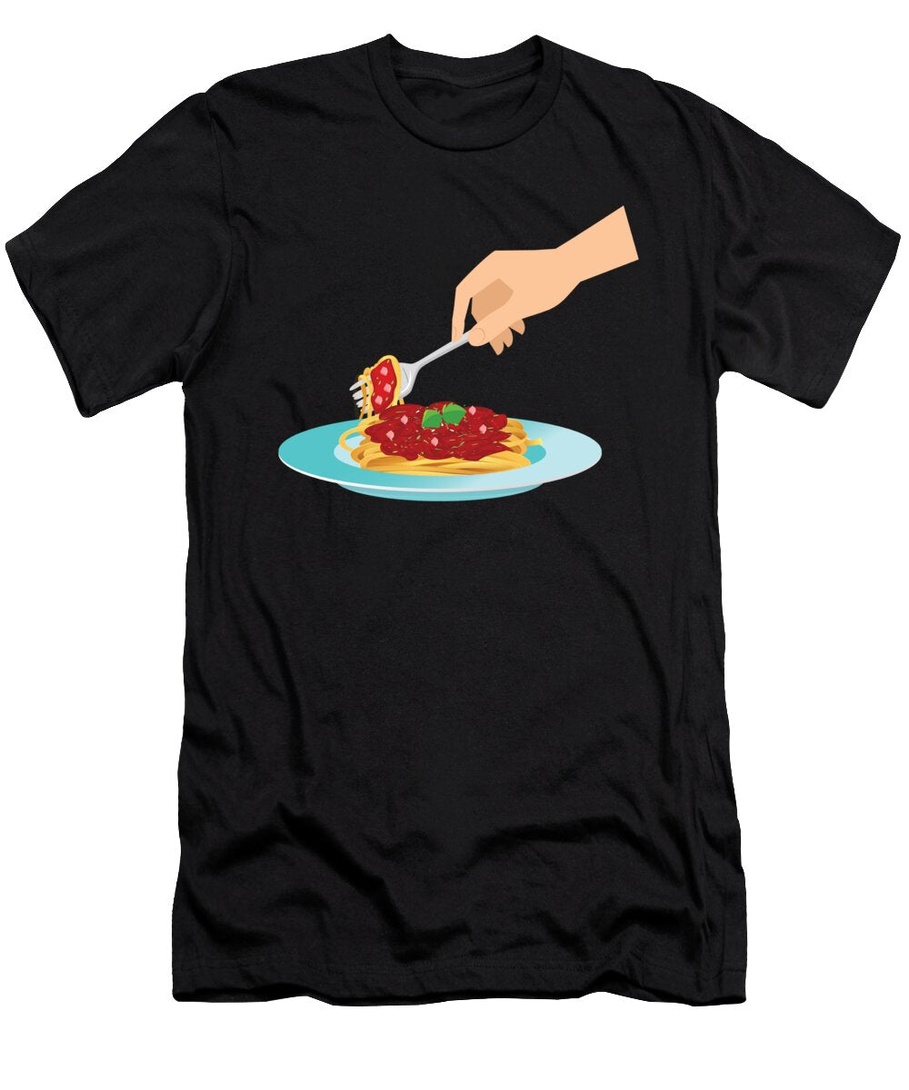 Spaghetti Pasta Food Italy Moon T-Shirt