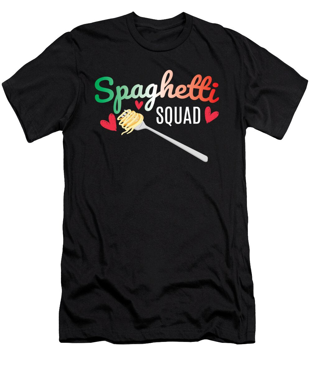 Spaghetti Squad Pasta Food Italy Moon T-Shirt