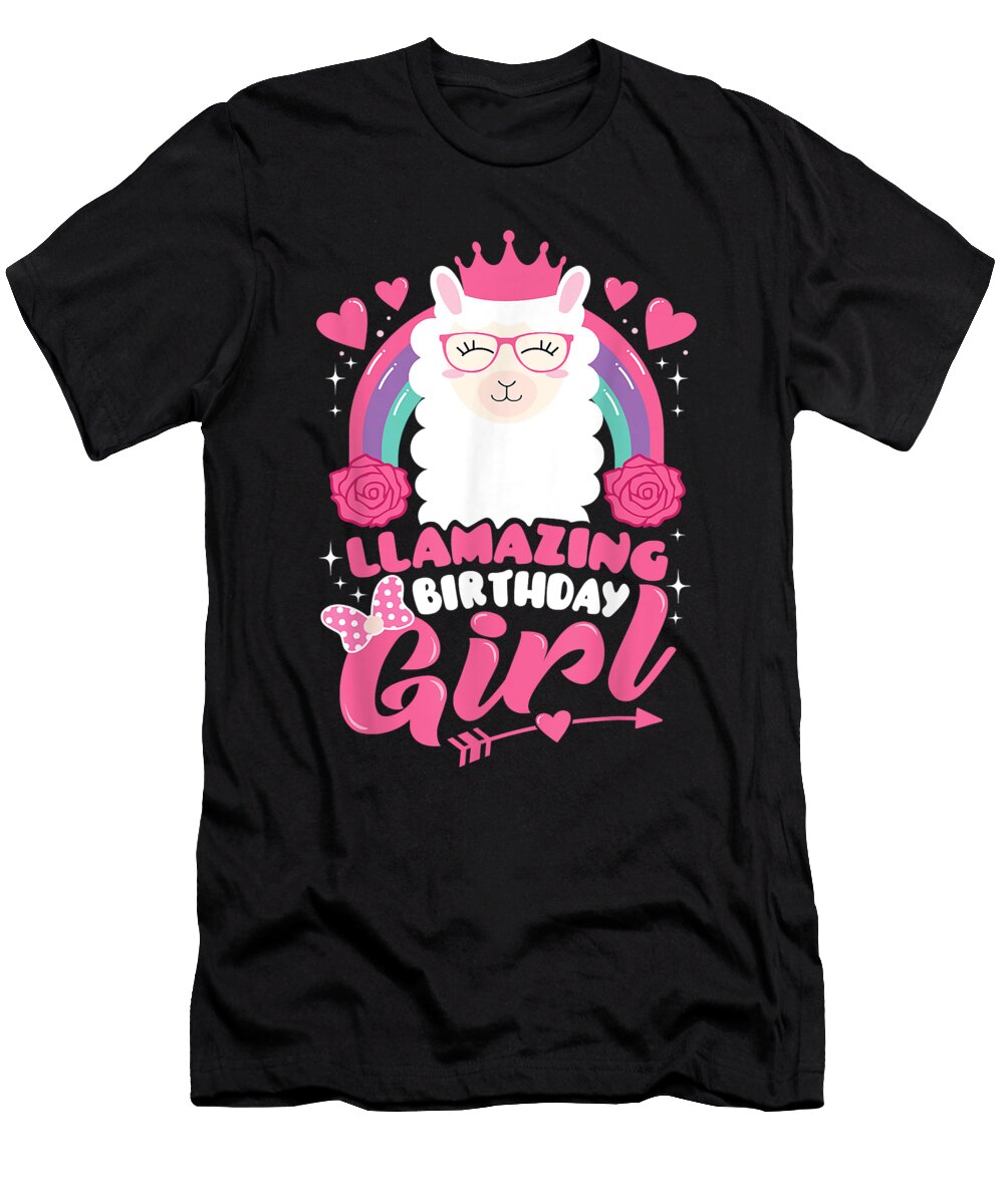 Sparkling Cute Llamazing Birthday Girl Llama Alpaca Bday Party Gift Gift for Birthday Ezone Prints T-Shirt