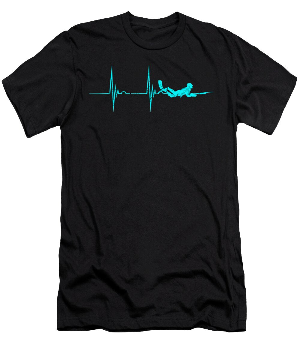 Spearfishing Heartbeat Ekg Pulse Dive Spearfisher Hunting 1 T-Shirt