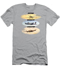 Spitfire Mosquito Lancaster Aircraft with Name Banners Bill Holkham T-Shirt