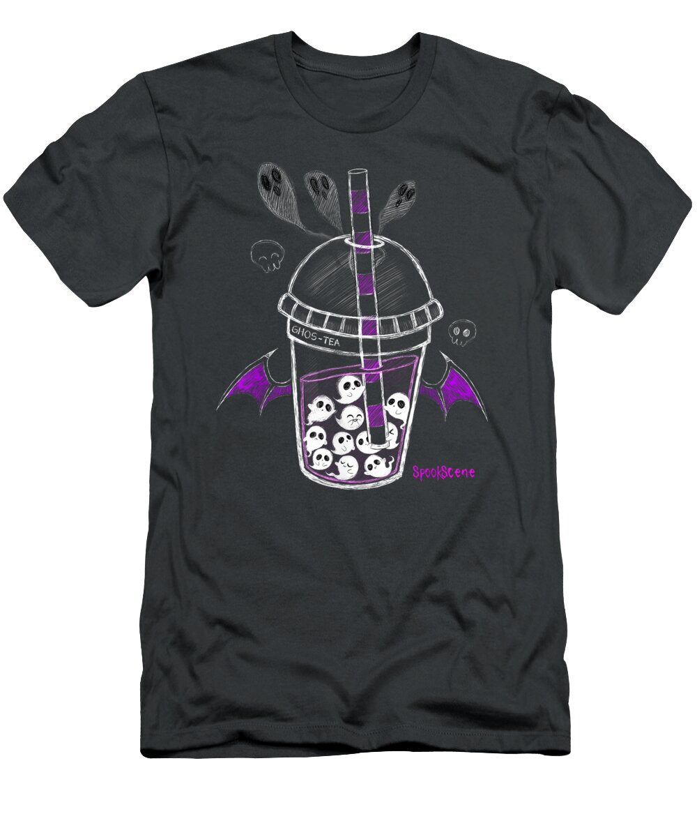 Spookscene Ghos Tea Spooky Boba Emo Goth Alt Purple Aaryan Mayaro T-Shirt
