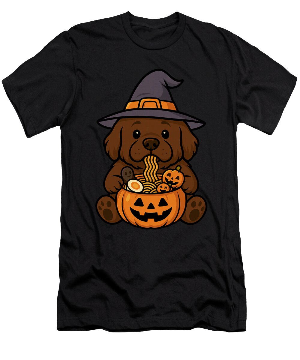 Spooky Newfoundland Dog Pumpkin Japanese Ramen Zyneu Gangd T-Shirt