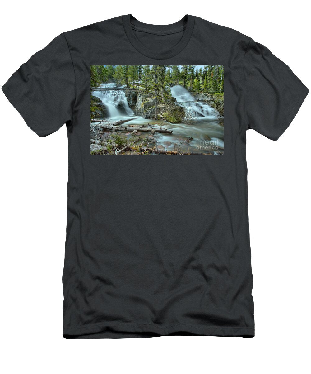 Spring At Glacier Twin Falls Adam Jewell T-Shirt