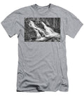 Spring At Sarrail Falls Black and White Adam Jewell T-Shirt