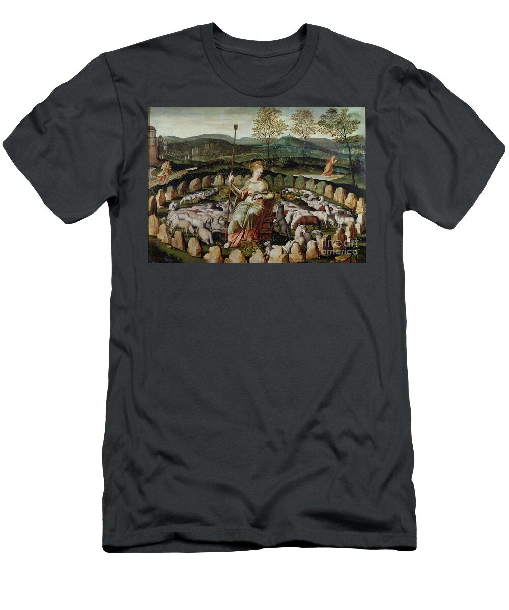 St Genevieve Guarding Her Flock French School T-Shirt