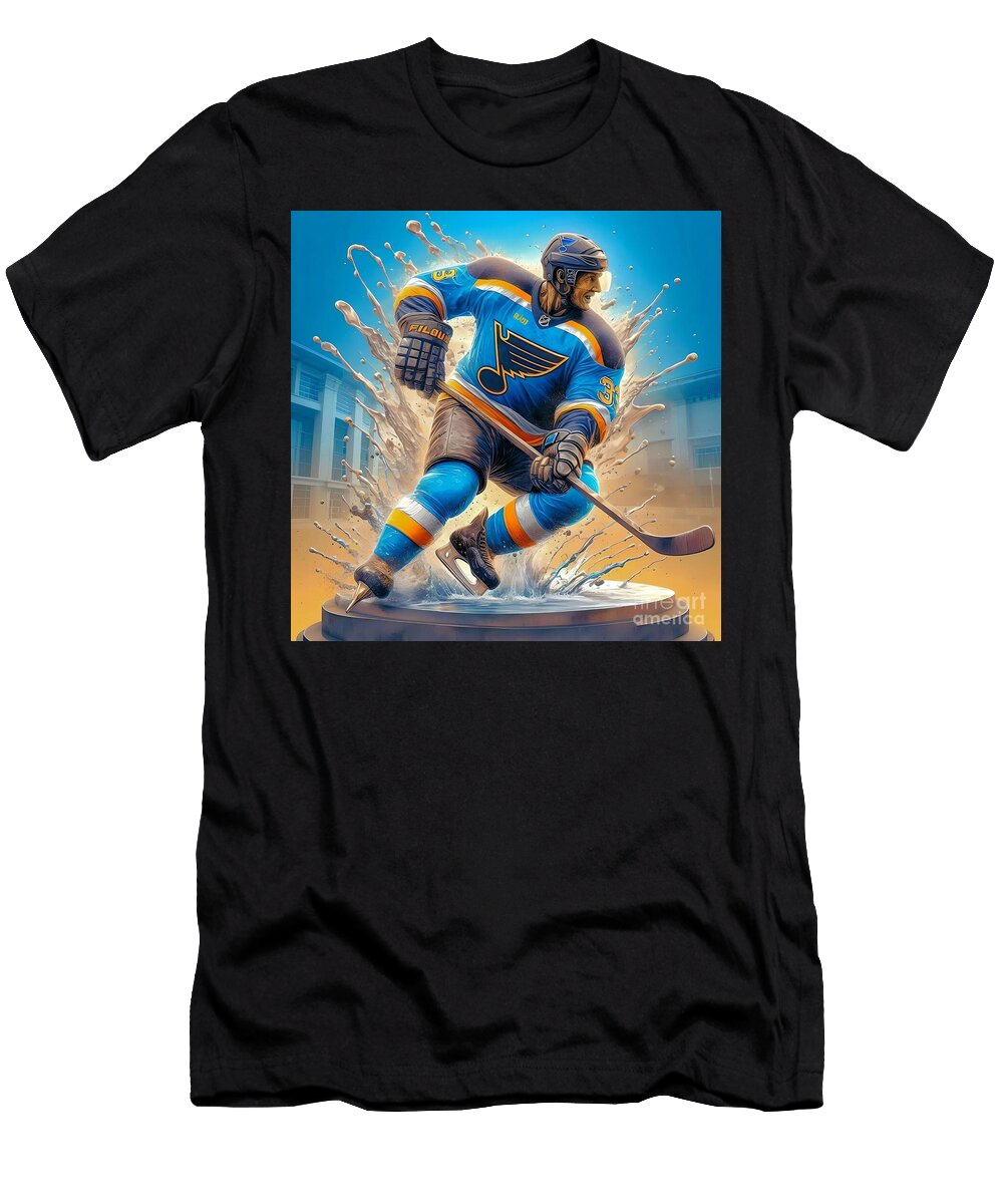 St Louis Blues Splash Art Series 1 Robert Williams T-Shirt